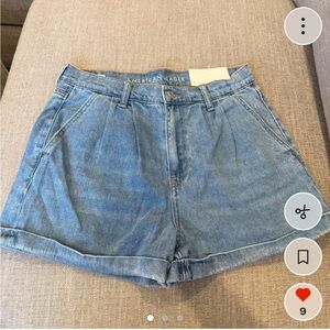 American Eagle Outfitters Women's Denim High Rise Mom Shorts